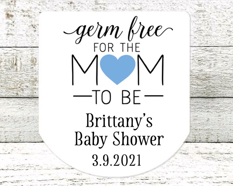 Baby Shower Favor Labels 30 Personalized Mini Sanitizer Etsy