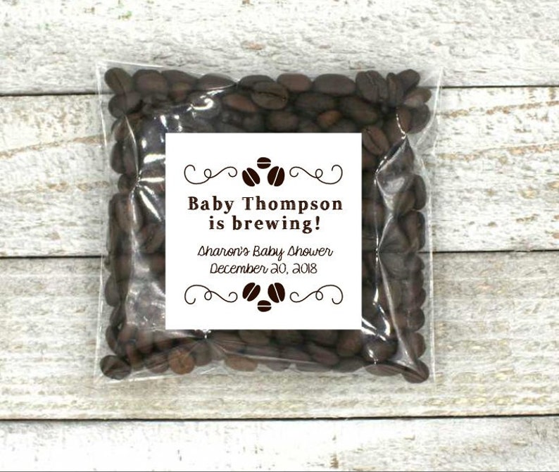 Personalized Baby Shower Favor Stickers and Bags Custom Baby Etsy
