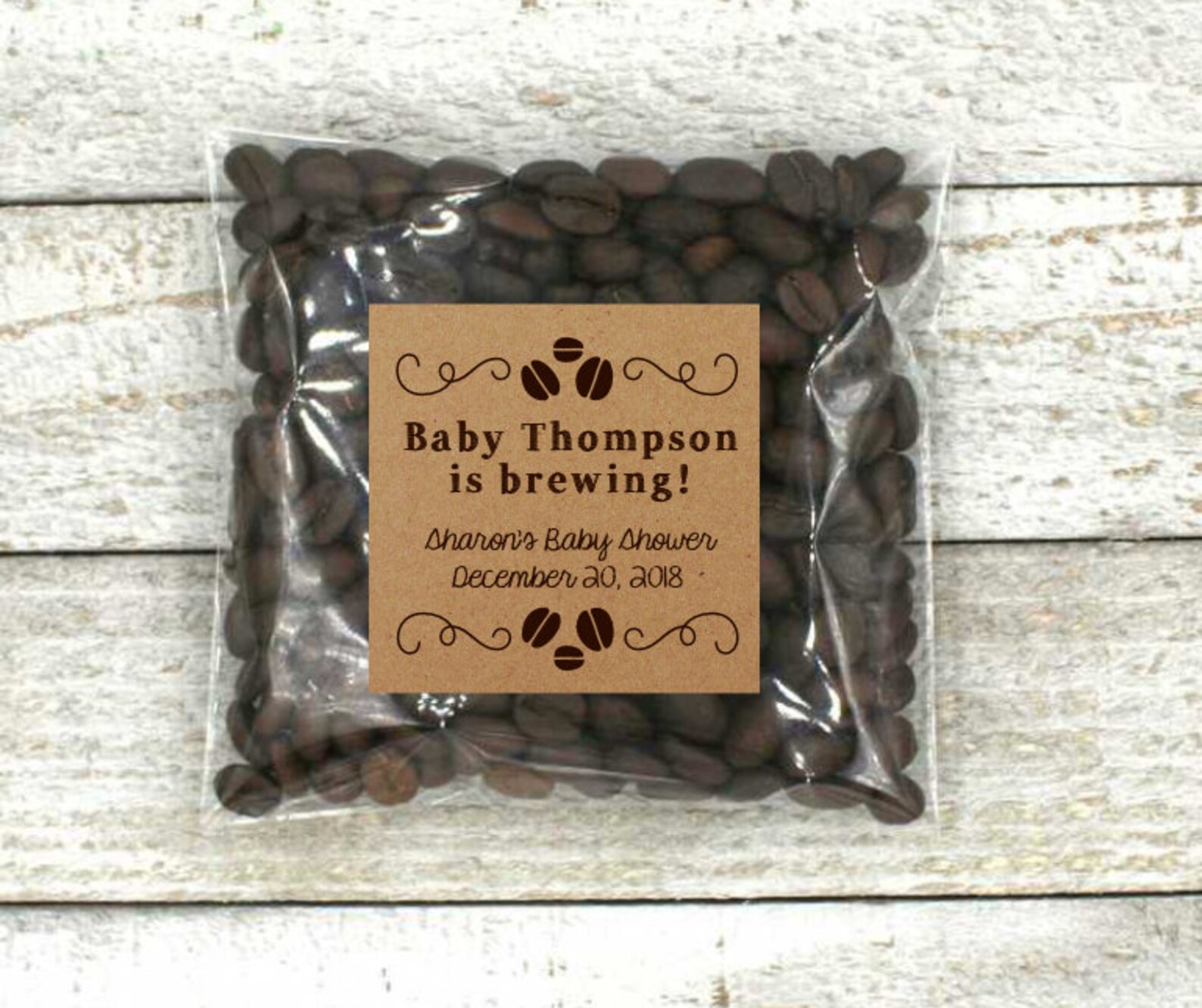 Personalized Baby Shower Favor Stickers and Bags Custom Baby Etsy