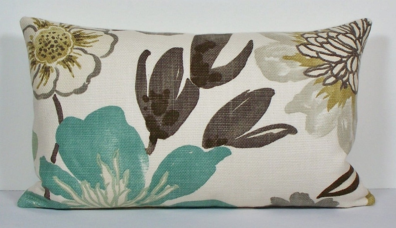 Designer teal Lumbar Pillow Cover jellybean throw pillow Etsy