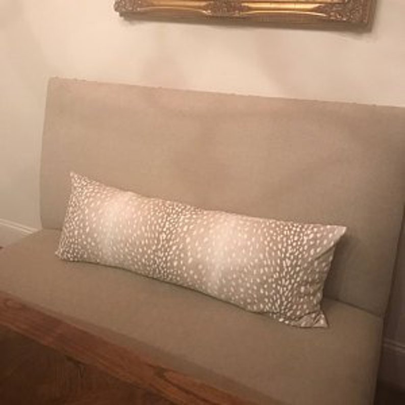 Long Lumbar Antelope pillow cover Fawn linen deer pillow Etsy