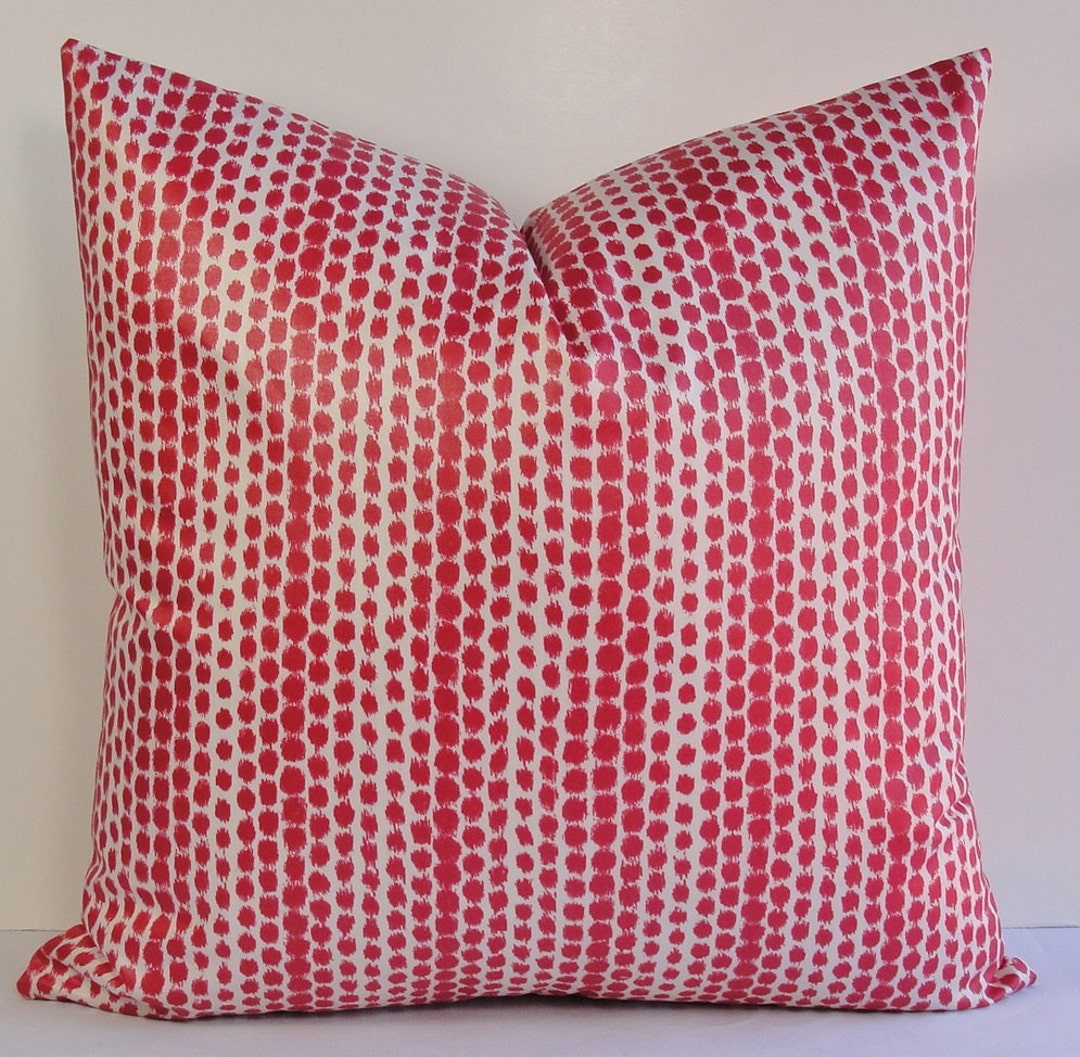 IKAT Dot Berry Accent Pillow Cover Pink, Raspberry, Red Pillow