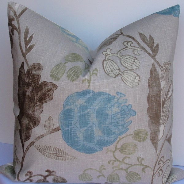 Brown Teal Pillows Etsy