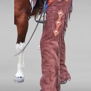Men Western Wear Suede Leather Chap Fringes - Men Riding Leather Chap - Leather Pant - Rodeo Leather Chap - Wild West Chap - Western Outfit