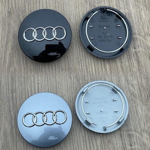 4er Set Radnabenkappen 68 mm - Nabenkappen für Audi A3 A4 A5 A6 Q5 Q7 - Autozubehör