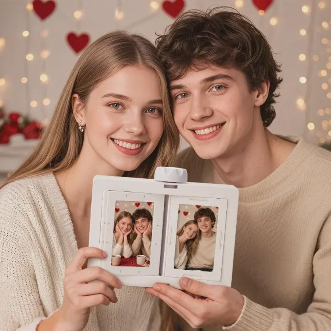 Personalized Rotating Photo Carousel Frame – Custom 24 Photo Display ...