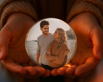 Globo de cristal con vídeo personalizable – Esfera de regalo con aplicación WiFi para Navidad, cumpleaños, aniversarios y homenajes