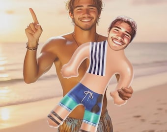 名入れ可能なインフレータブル人形、カスタムフェイスのビーチガイ、独身最後のパーティーの記念品