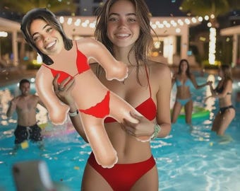 カスタムインフレータブルドール – パーソナライズされたビキニまたはビーチボーイパーティージョークギフト
