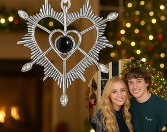 カスタムフォトプロジェクションハートオーナメント - 誕生日、バレンタイン、クリスマスのユニークなギフト