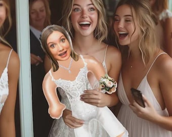 カスタムフェイスの膨張式人形、パーソナライズされた膨張式パーティー小道具、新郎新婦、独身最後のパーティーギフト