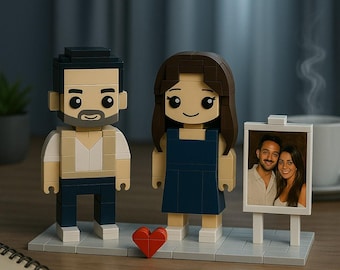 パーソナライズされたカスタムブロックフィギュア – ペット、家族、カップル向けのミニフィギュアギフト