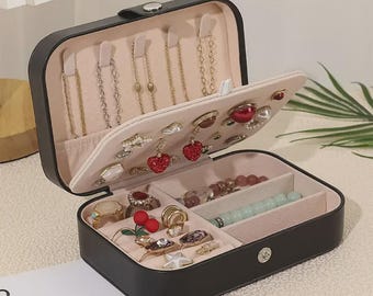 カスタム誕生花ジュエリートラベルケース – エレガントな防水オーガナイザー