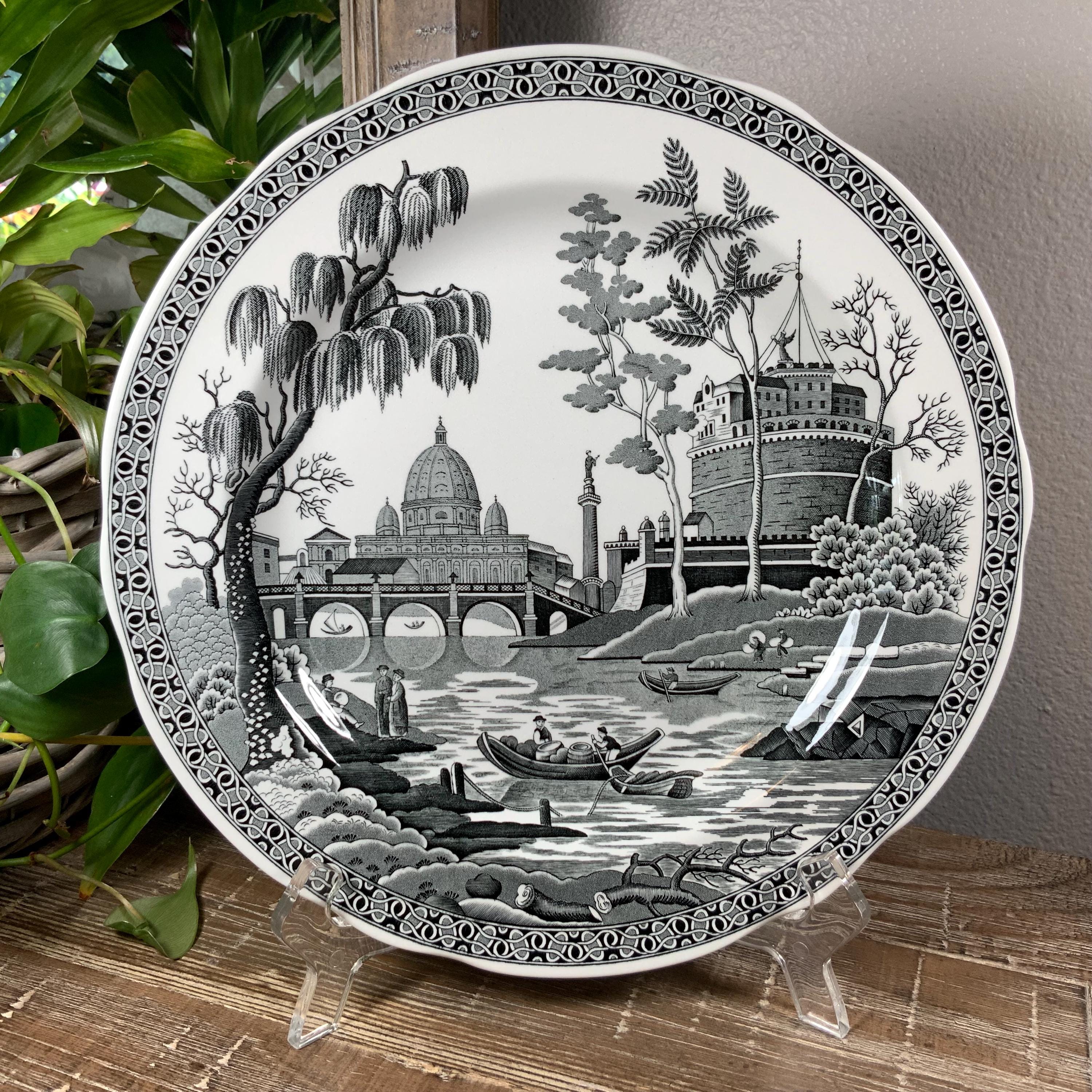 Spode, Georgian, Archive, Black, Plate - Etsy