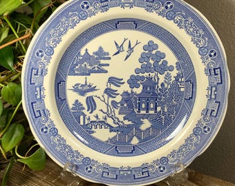 The Spode Blue Room Collection WILLOW Luncheon Plate Blue and