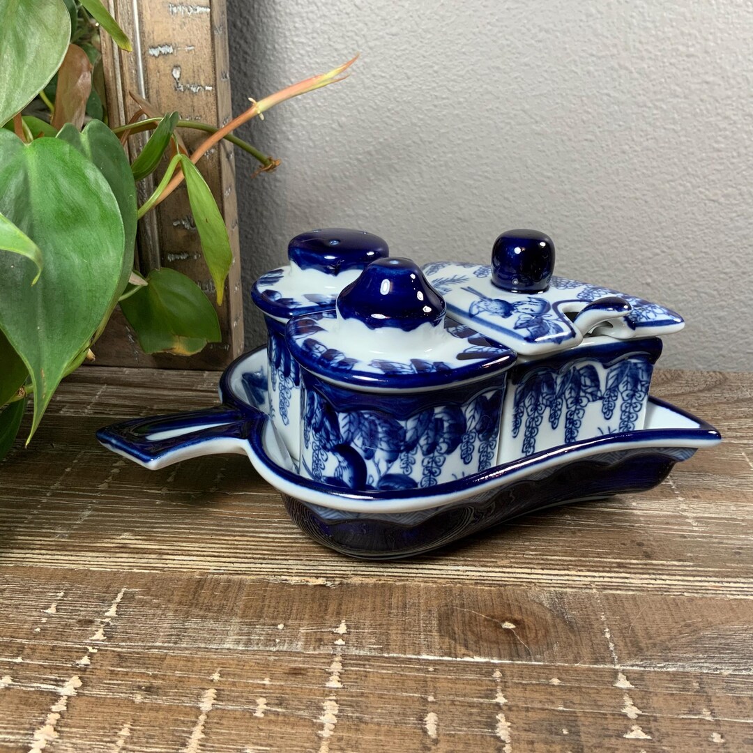 6-piece Bombay LEAF Condiment Set - Salt and Pepper Shaker Set With ...