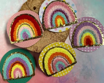 Kletti Velcro Patch | Rainbow Bouclé Fluffy | Customize | School Bag Backpack First Day of School Schoolchild Start of School