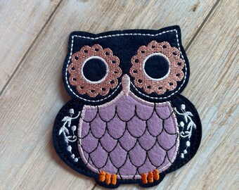 Contour Kletti Velcro Patch | Felt Owl | Schoolbag Backpack | First Day of School | Schoolchild | Start of School
