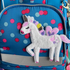 Contour Kletti Klett Patch I Magisches Einhorn Plüsch Pailletten I Schulranzen Kindergarten Rucksack Einschulung Schulkind