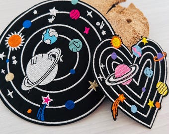 Kletti Velcro Patch | Cool colorful solar system planets universe space | School bag backpack first day of school schoolchild first day of school