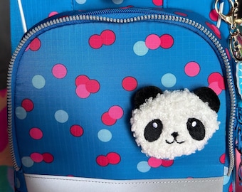 Fluffy Velcro Patch | Cute Panda Plush | School Bag Backpack Kindergarten First Day of School Schoolchild
