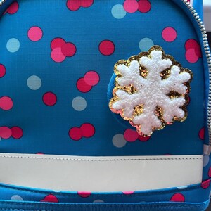 Contour Kletti Klett Patch I Funkelnde Bouclé Schneeflocke Winter I Schulranzen Rucksack Kindergarten Schulanfang Schulkind