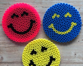 Kletti Velcro Patch | Smiley Face Iron-on Beads | Customizable | School Bag Backpack Kindergarten First Day of School Schoolchild