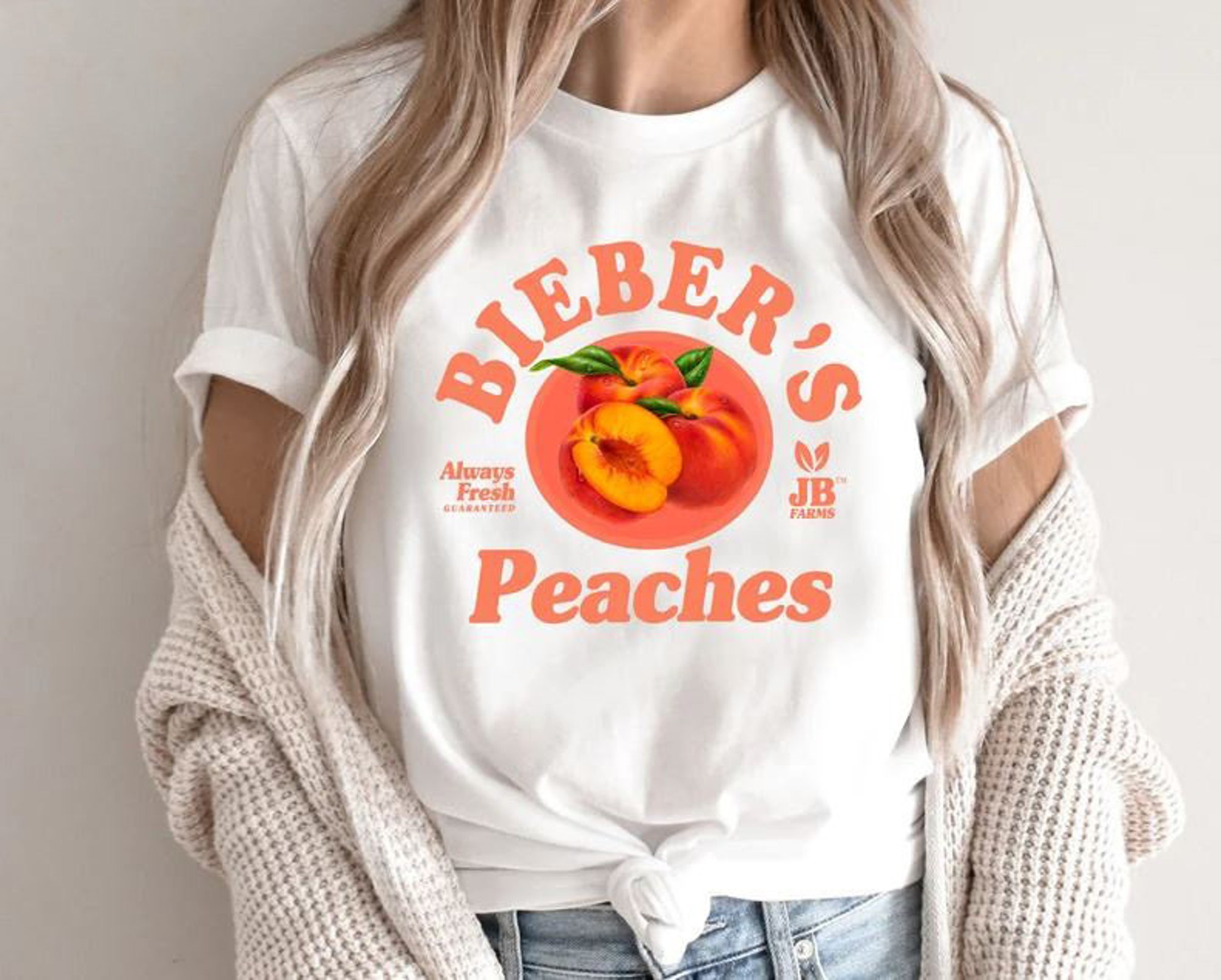 Discover Maglietta T-Shirt Justin Bieber Uomo Donna Bambini - Bieber's Peaches