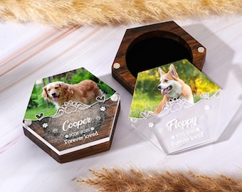 Pet Hair Keepsake Box,Custom Pet Fur Box,Dog Teeth Memorial Gift,Personalized Pet Remembrance Gift,Acrylic Box With Pet Picture,Cat Memorial