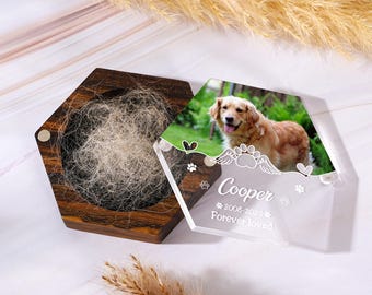 kundenspezifische Tierhaar-Gedenkbox mit Haustierfoto, Katzenhund-Memorial-Geschenke, Katzenhaar-Aufbewahrungsbox, Haustierfell-Andenken, Haustier-Beileidsbestellung, Haustierverlustgeschenk