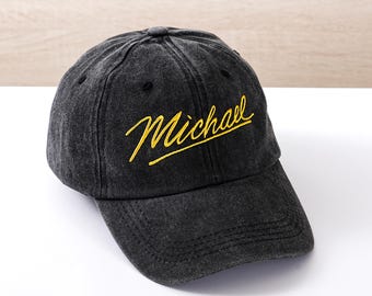 Michael Jackson Signature Hat, Embroidered MJ Fan Cap, Unisex Fan Gift, Custom Baseball Cap