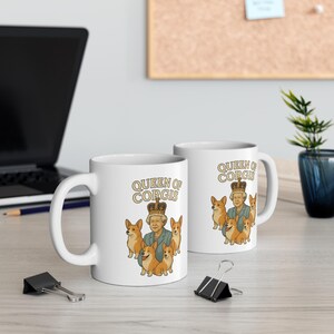 Mok Corgi-liefhebber, leuke koffiekop hond, cadeau huisdiereigenaar, schattige Corgi-theemok, unieke dierenmok voor verjaardagen, ontwerp koningin van Corgis, witte mok