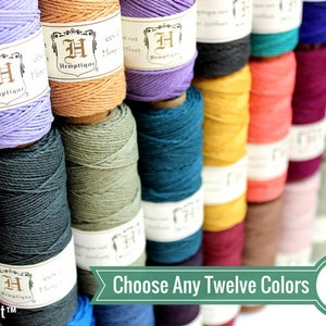 Choose Any 6 and Biodegradable! Colorfast BULK DEAL Eco-Friendly Six Solid Color Balls of 1mm Hemptique\u2122 Brand Hemp Twine