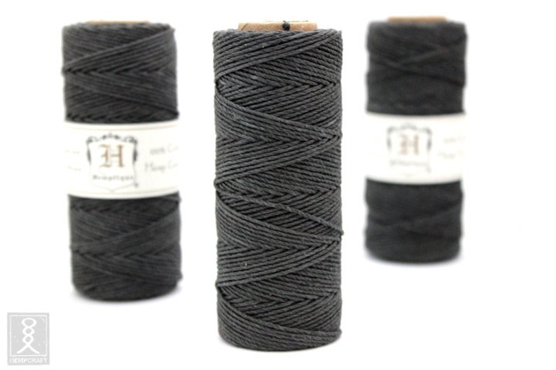 Grey Hemp Twine, Dark Gray Hemp Cord 205ft 20lb Test Eco-Friendly, Biodegradable, Colorfast 38 image 1