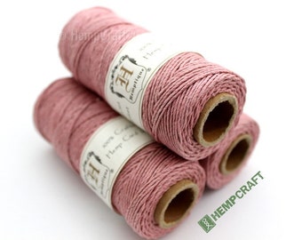 Vintage Pink 1mm Hemptique™ Brand Hemp Twine - 205ft in Length - 20lb Test - Eco-Friendly, Colorfast, and Biodegradable! - (#30)