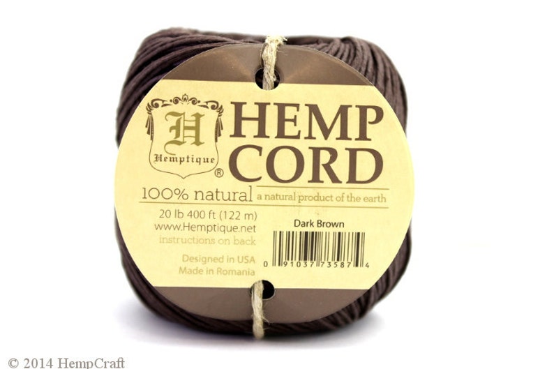 Hemp Cord Brown 400ft Hemp Twine Ball Colored Twine Craft Etsy