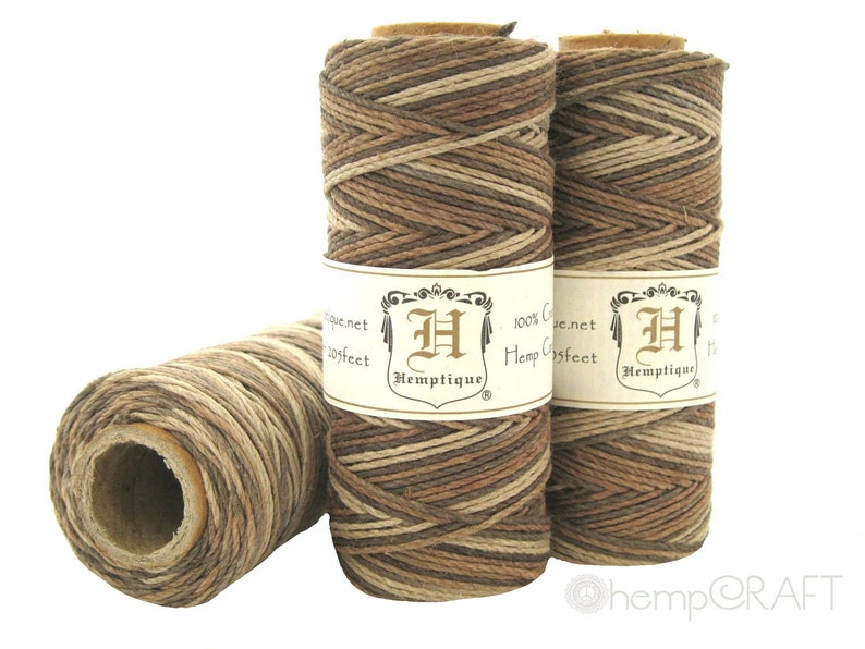 Hemp Twine Brown Desert Breeze Multicolor 1mm Hemp Craft Etsy