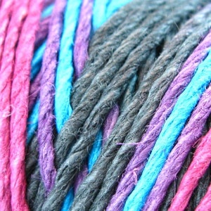 Hemp Twine, Purple Blue Multicolored BlacknBlueberry High Quality 1mm Hemp Cord C image 4