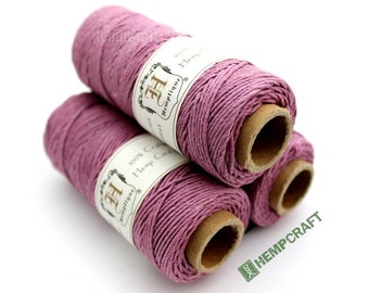 Hemp Twine, Light Pink - 1mm Colored Hemp Cord - (#27)