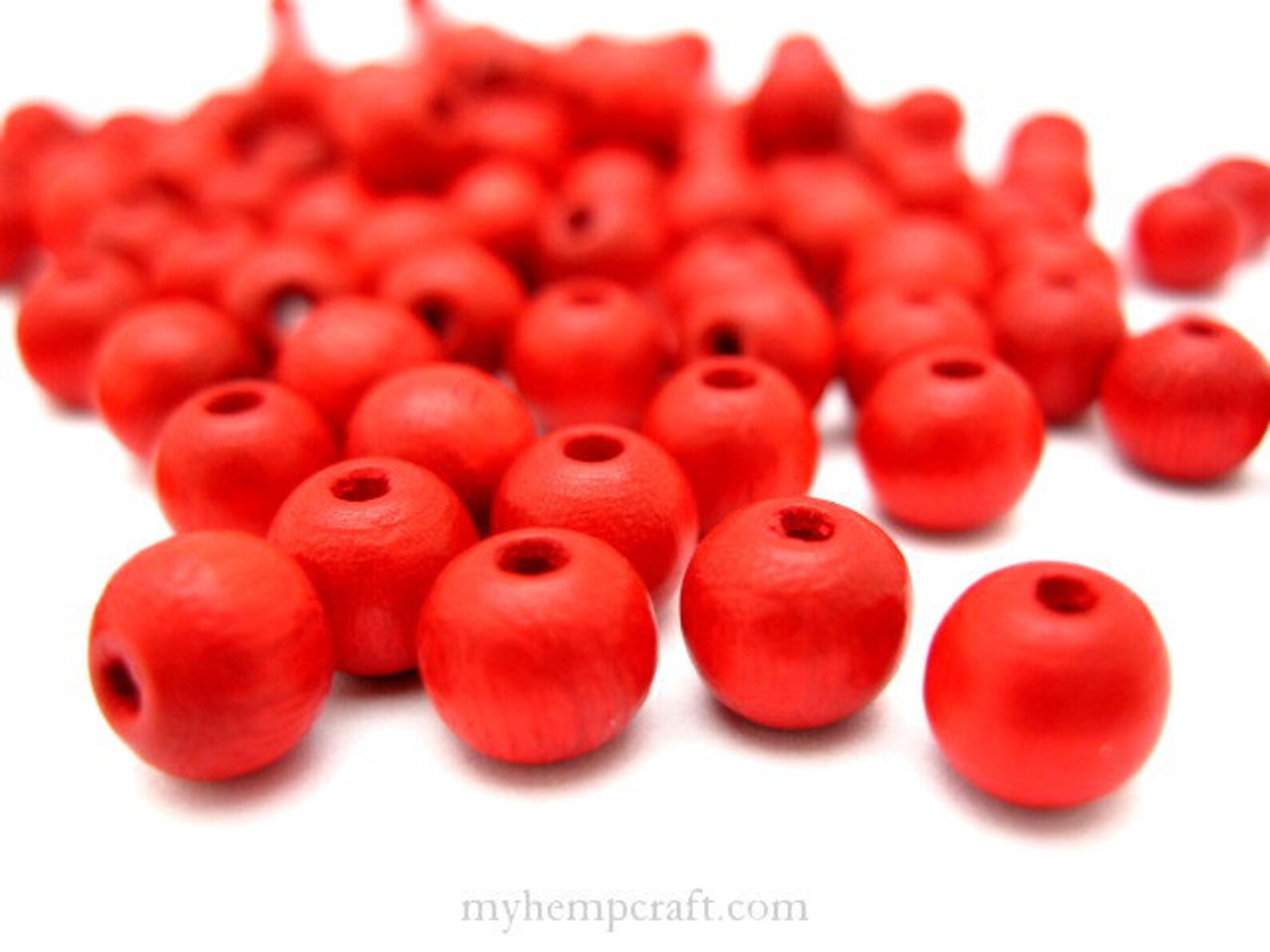 Wood Beads Small Red Round Wooden Beads 5x6mm 100pc Etsy