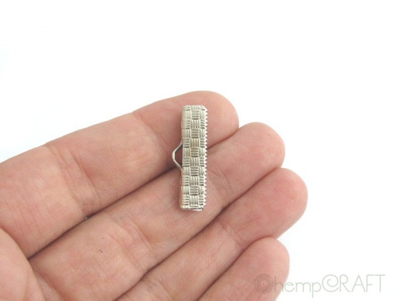 Ribbon Clamps 22mm 7/8 4pc Jewelry End Crimps Etsy