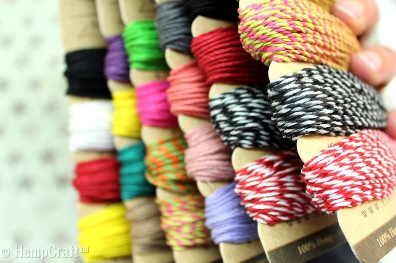 Hemp Cord Color Card Combo Any 5 Cards 1mm Premium Hemp Etsy