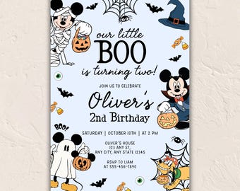 Mickey Mouse Halloween Birthday Invitation • Spooktacular Party • Costume Party Invitation