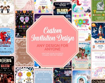 Made to Order Custom Invite - Double Theme Personalized Invitation