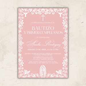Cielito Lindo Baptism Invite • Digital Editable Template With Talavera Design For Mexican Baptism Celebrations