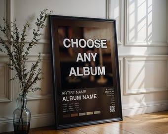 Custom Album Poster | Choose Your Own Album, 4 Colors, Free USA Shipping, Music Wall Art, Album Cover Print, Personal Album Gift, Home Decor