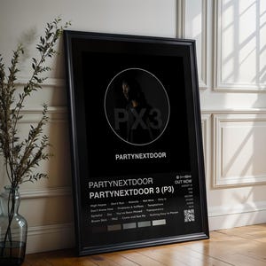 PartyNextDoor Poster | PartyNextDoor 3 Poster | 4 Farben | Album Cover Poster | Hochwertiger Druck, Musik Geschenk, kostenloser USA Versand, Rap Musik
