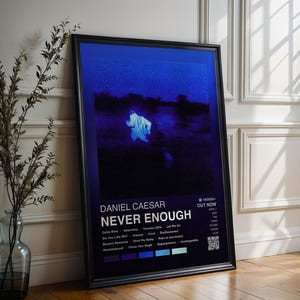 Daniel Caesar Poster | Never Enough Poster | 4 Colors | Album Cover Poster | High Quality Print | Music Gift | Free USA Shipping, R&B Poster