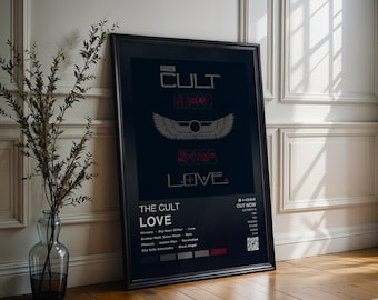 The Cult Poster | Love Poster | 4 Colors | Album Cover Poster | High Quality Prints | Music Gift | Free USA Shipping