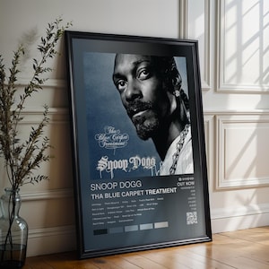Snoop Dogg Poster | Tha Blue Carpet Treatment Poster | 4 Colors | Album Cover Poster | High Quality Prints | Music Gift | Free USA Shipping
